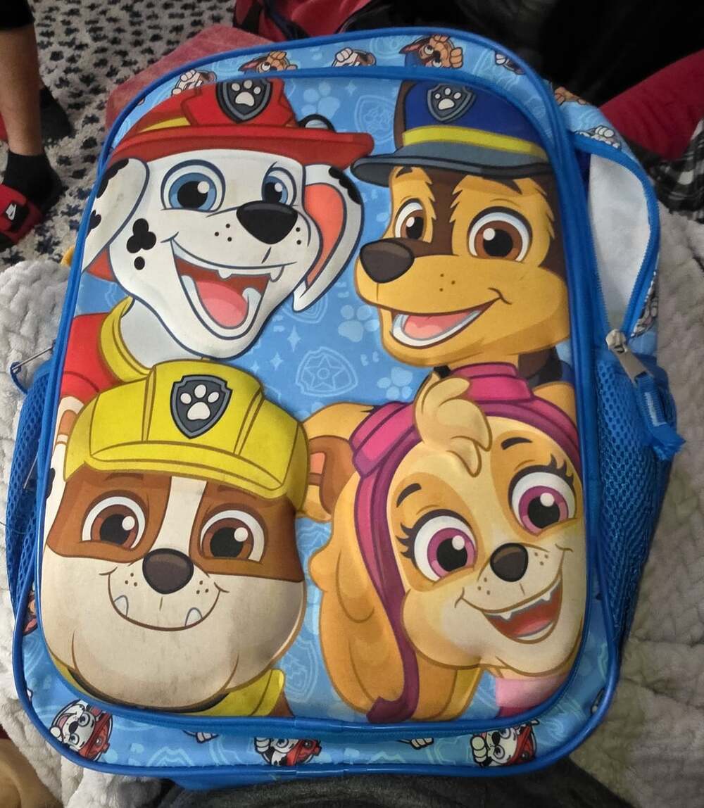 Paw Patrol Totally Pawsome Kids Blue Backpack with Marshall Chase Rubble Skye